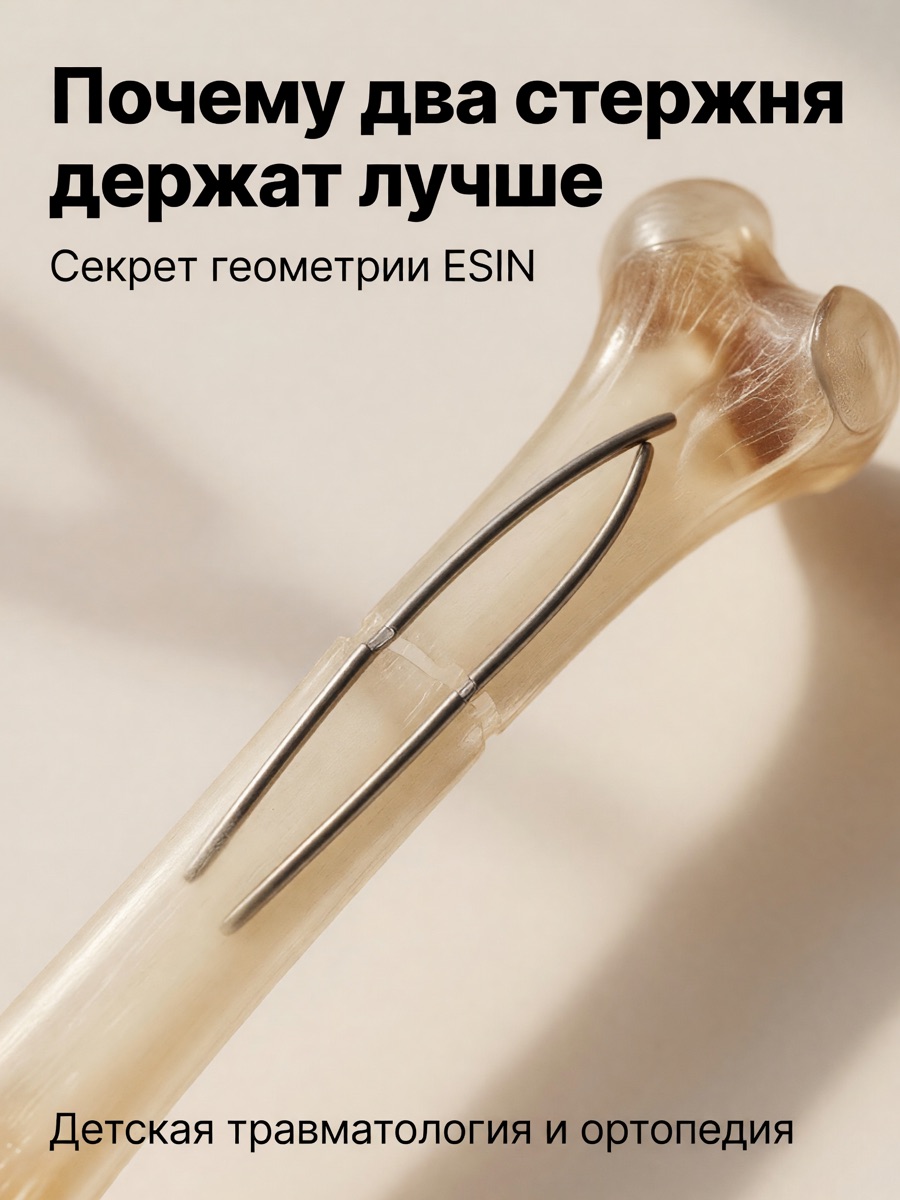 Эластичный остеосинтез у детей: как стержни удерживают перелом — иллюстрация к материалу