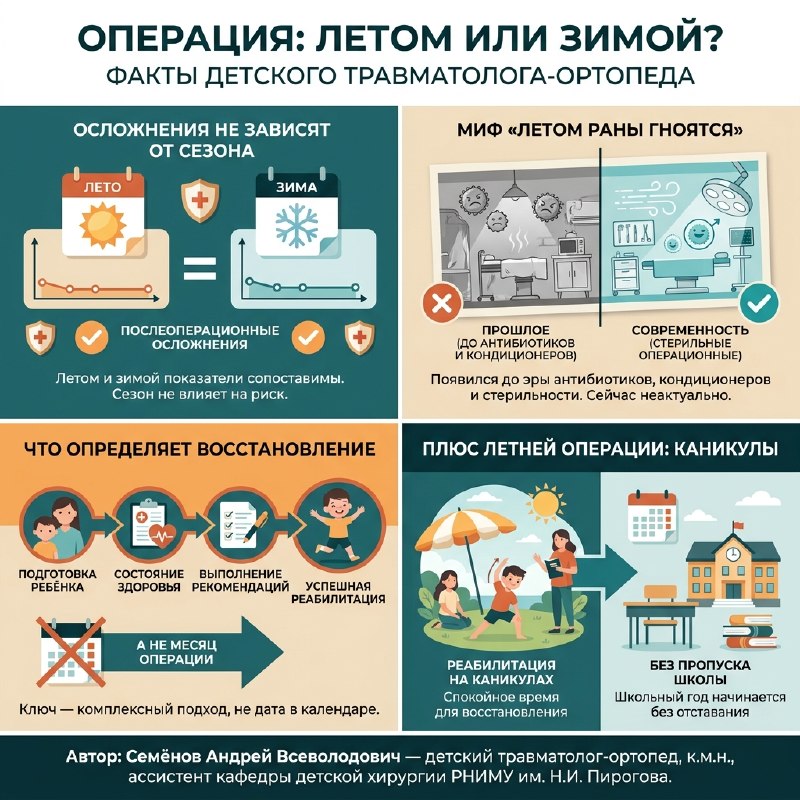 Миф об опасности летних операций у детей — рентгенограмма, разбор клинического случая