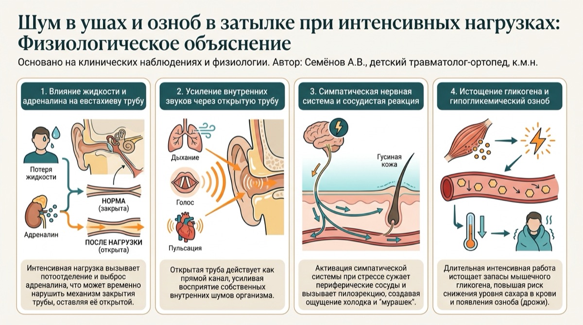 Почему на пике нагрузки закладывает уши и бросает в озноб — иллюстрация к материалу
