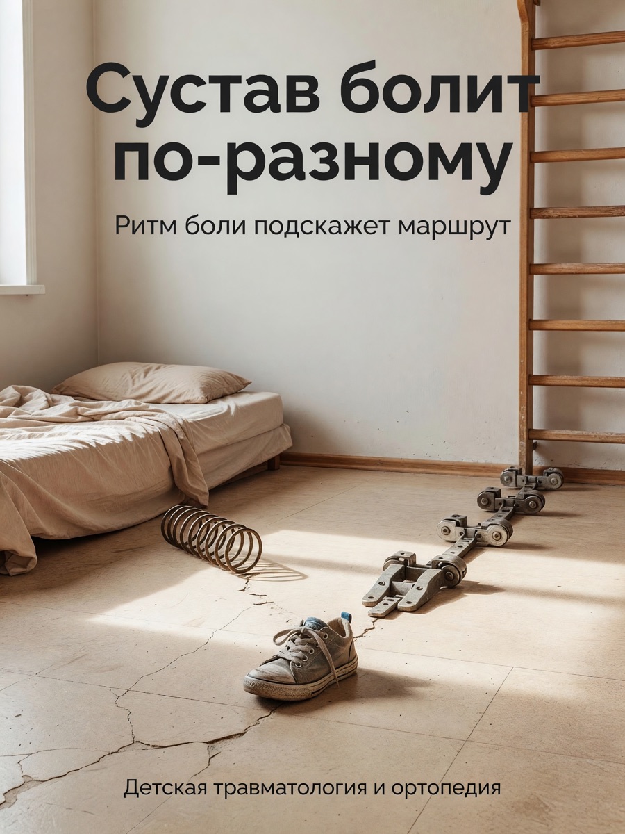Ребёнок жалуется на сустав: к ревматологу или травматологу-ортопеду — иллюстрация к материалу
