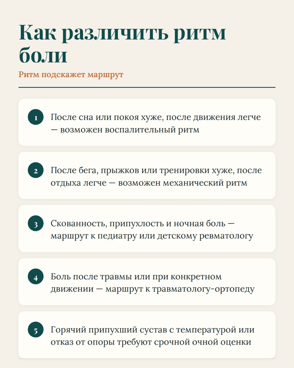 Ребёнок жалуется на сустав: к ревматологу или травматологу-ортопеду — иллюстрация к материалу