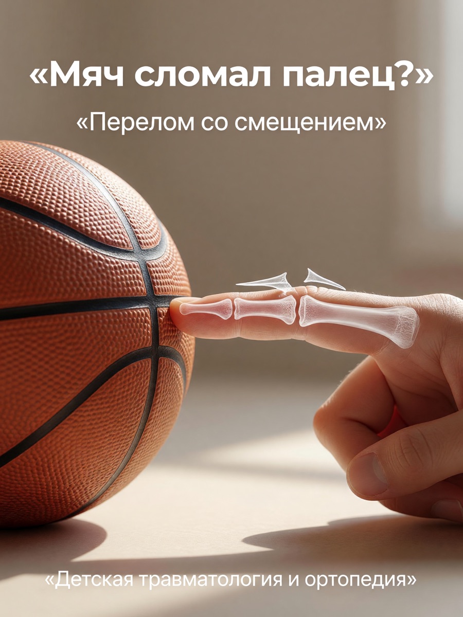 Оскольчатый перелом фаланги мизинца у ребёнка — изображение к разбору клинического случая